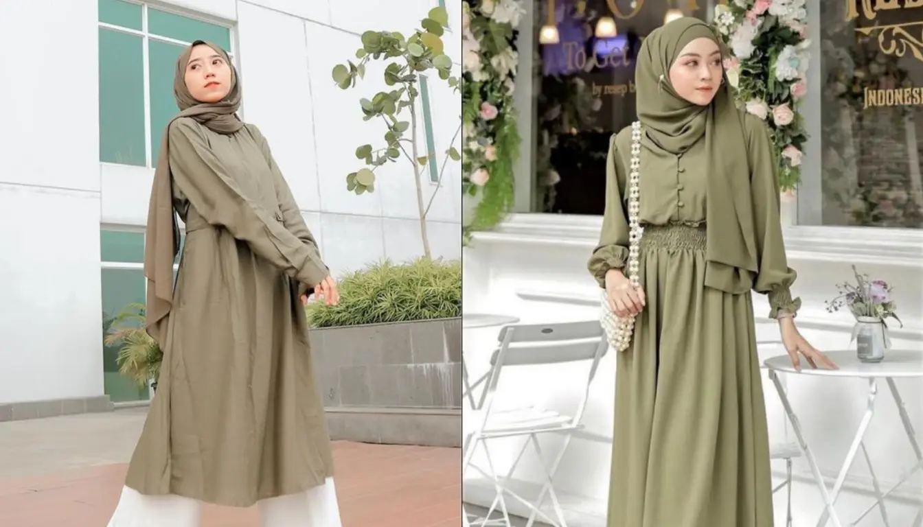 Baju Warna Army Cocok dengan Jilbab Warna Apa? Coba Jilbab Warna Army 