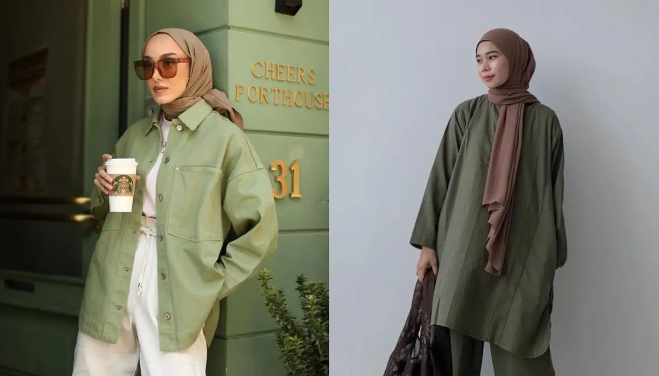 Baju Warna Army Cocok dengan Jilbab Warna Apa? Coba Jilbab Warna Coksu