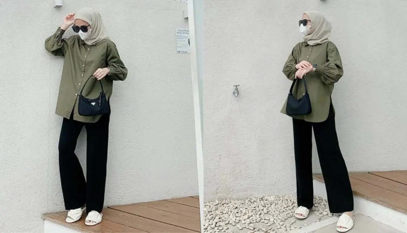 Baju Warna Army Cocok dengan Jilbab Warna Apa? Coba Jilbab Warna Hijau Sage