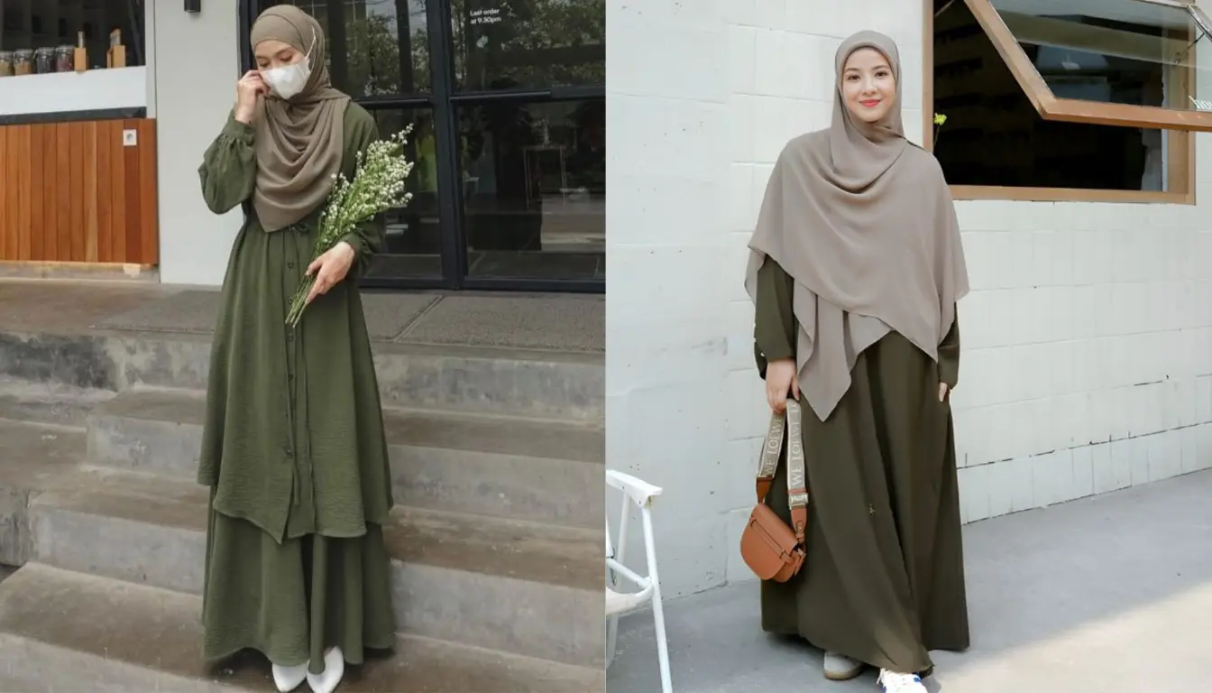 Baju Warna Army Cocok dengan Jilbab Warna Apa? Coba Jilbab Warna Khaki