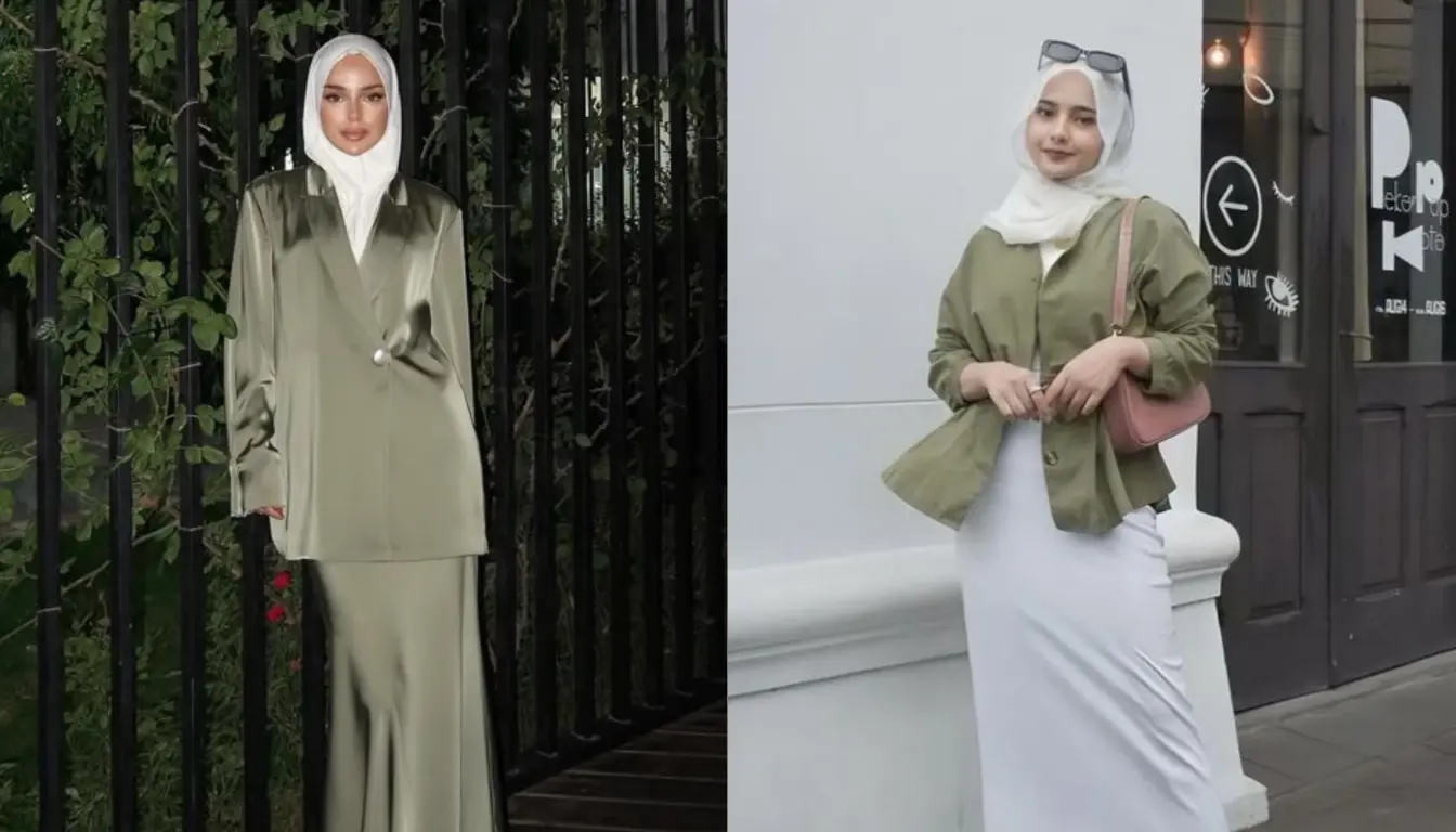 Baju Warna Army Cocok dengan Jilbab Warna Apa? Coba Jilbab Warna Putih