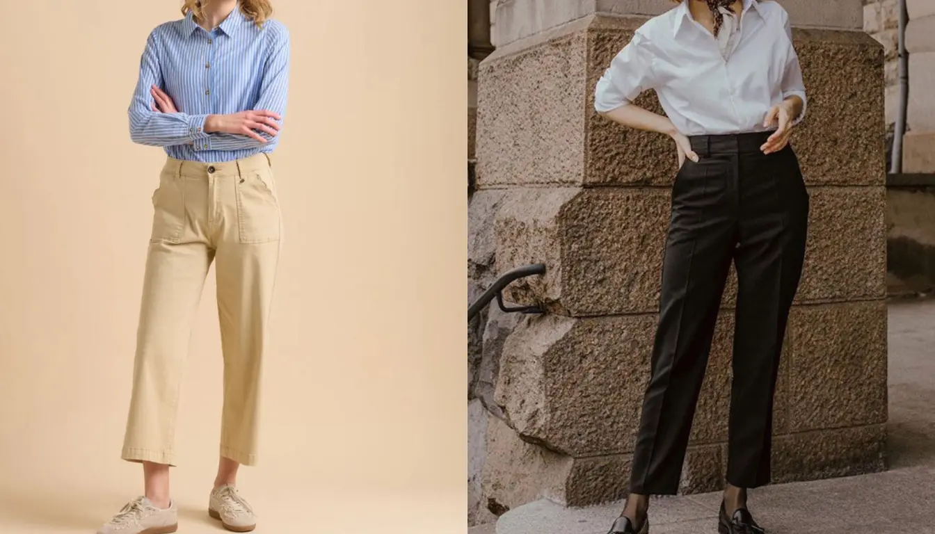 Mix and Match Ankle Pants dengan Kemeja Mix and Match Celana Ankle dengan Kemeja