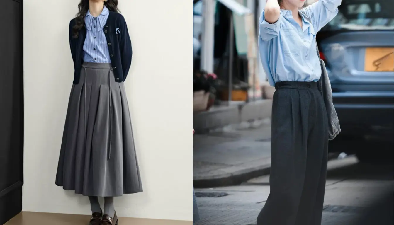 Mix and Match Dark Grey dan Biru Muda