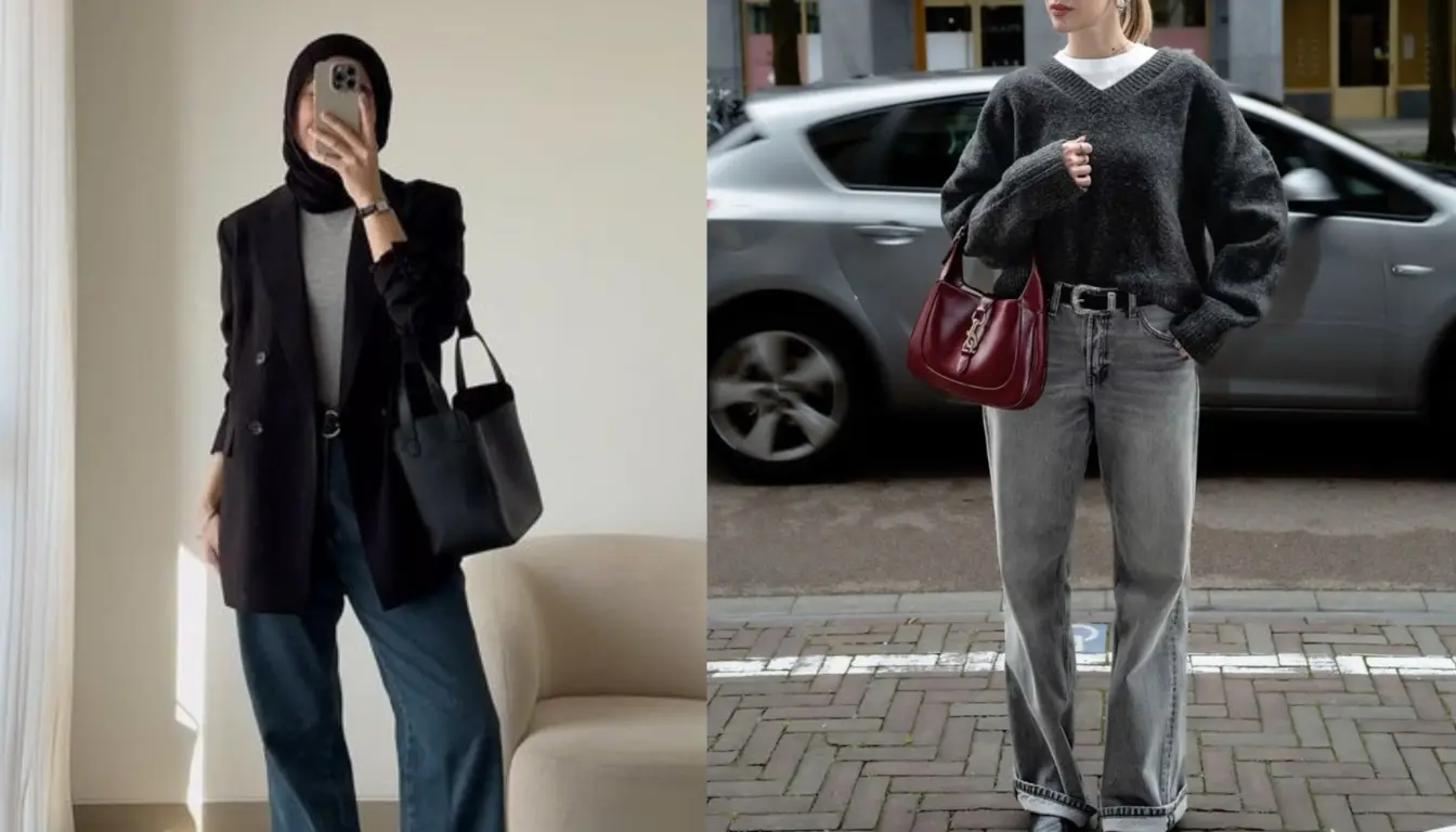 Mix and Match Dark Grey dan Denim