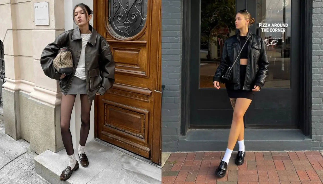 Mix and Match Loafers dengan Leather Jacket Mix and Match Loafers dengan Leather Jacket