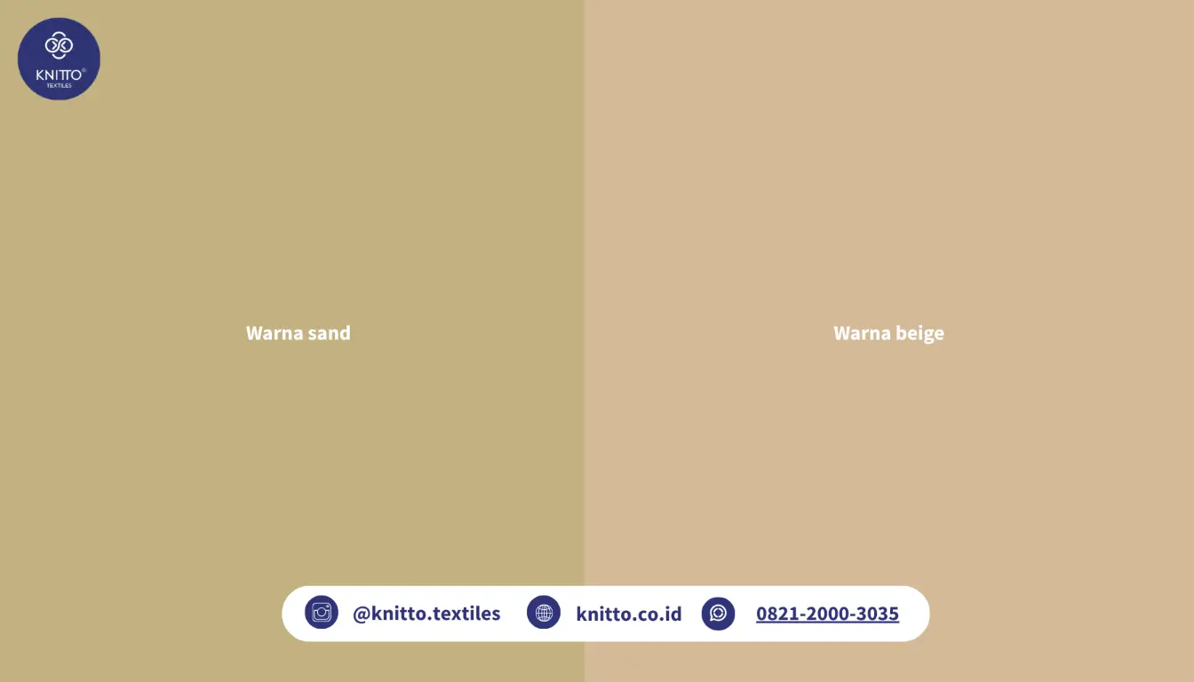 Perbedaan Warna Beige dan Sand