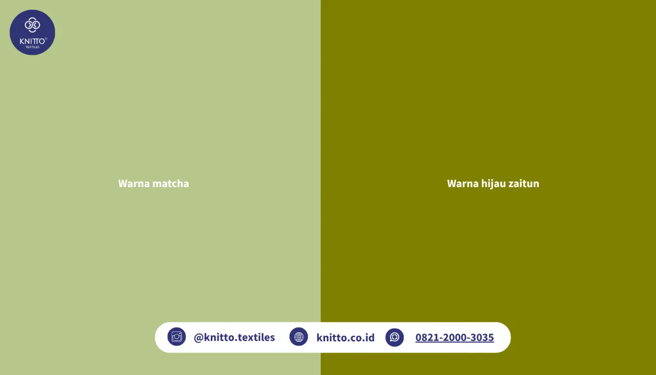 Perbedaan Warna Matcha dan Hijau Zaitun Perbedaan Warna Matcha dan Hijau Zaitun