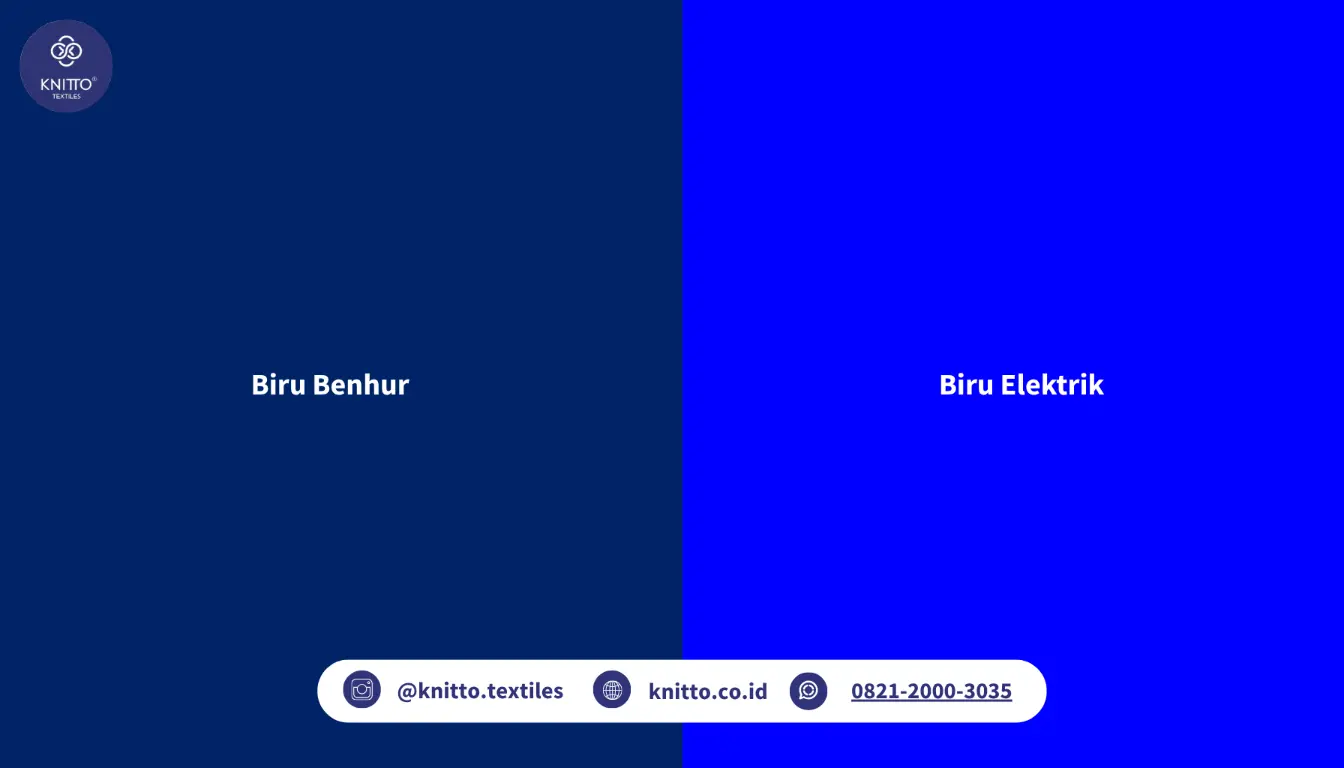 Perbeedan Warna Biru Benhur dan Biru Elektrik