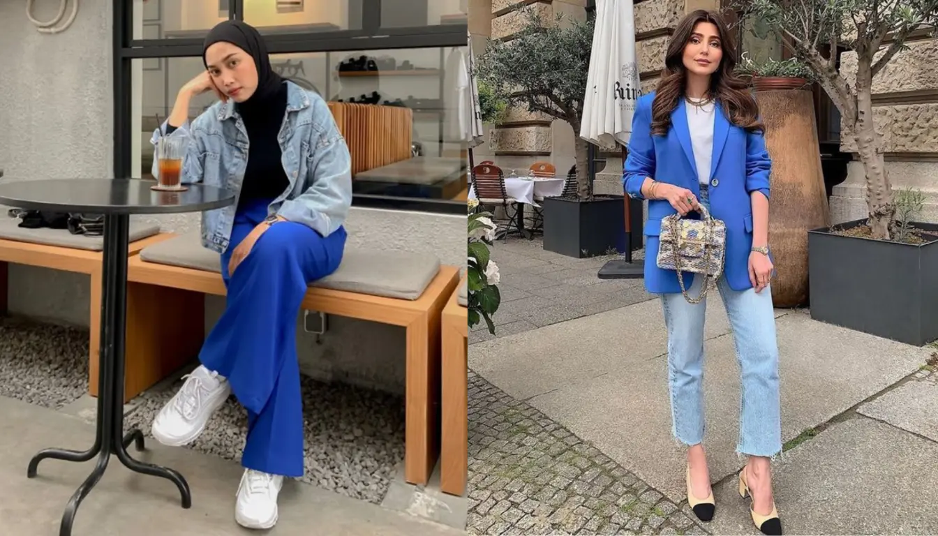 Perpaduan Electric Blue dan Denim