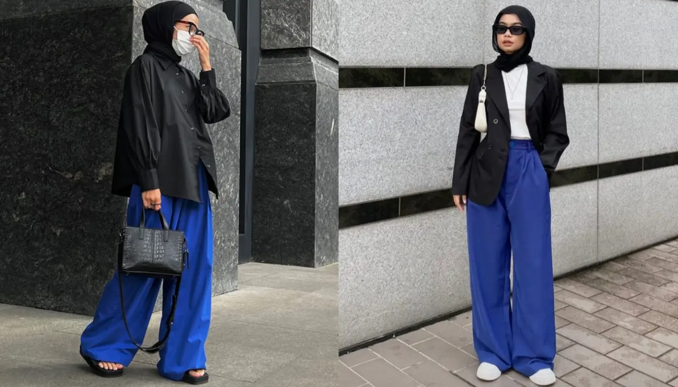 Perpaduan Electric Blue dan Hitam