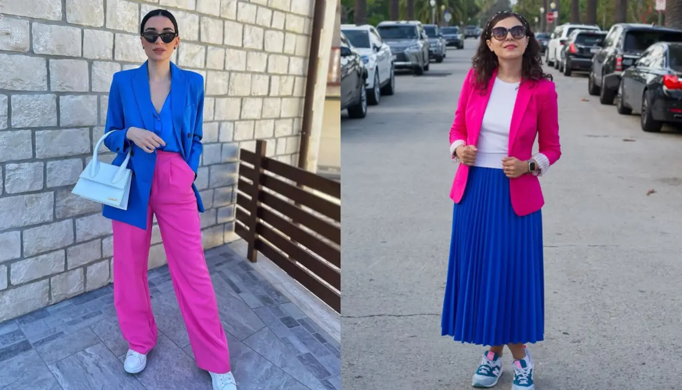 Perpaduan Electric Blue dan Pink