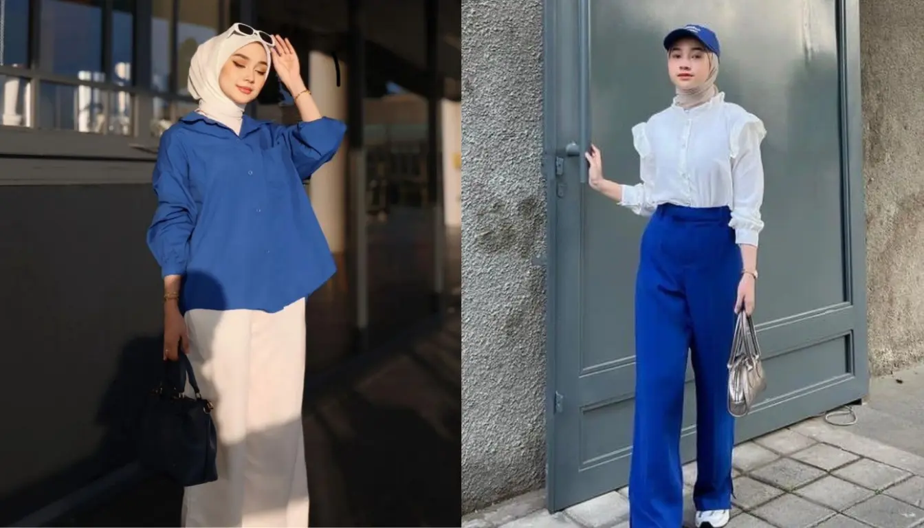 Perpaduan Electric Blue dan Putih