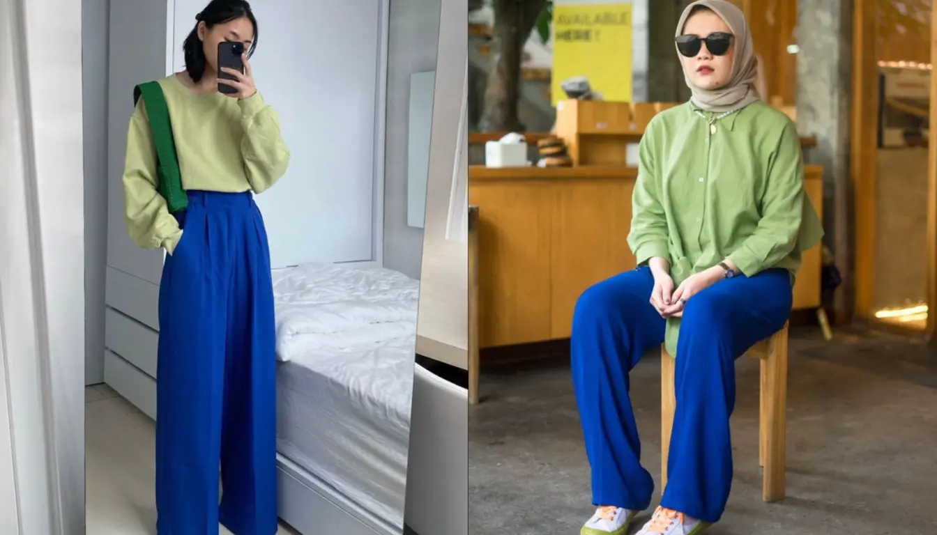 Perpaduan Biru Elektrik dan Sage Green