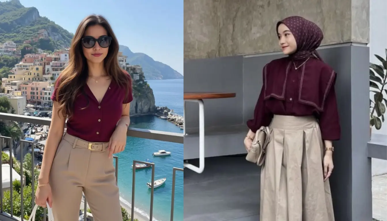 Perpaduan Sand dan Maroon
