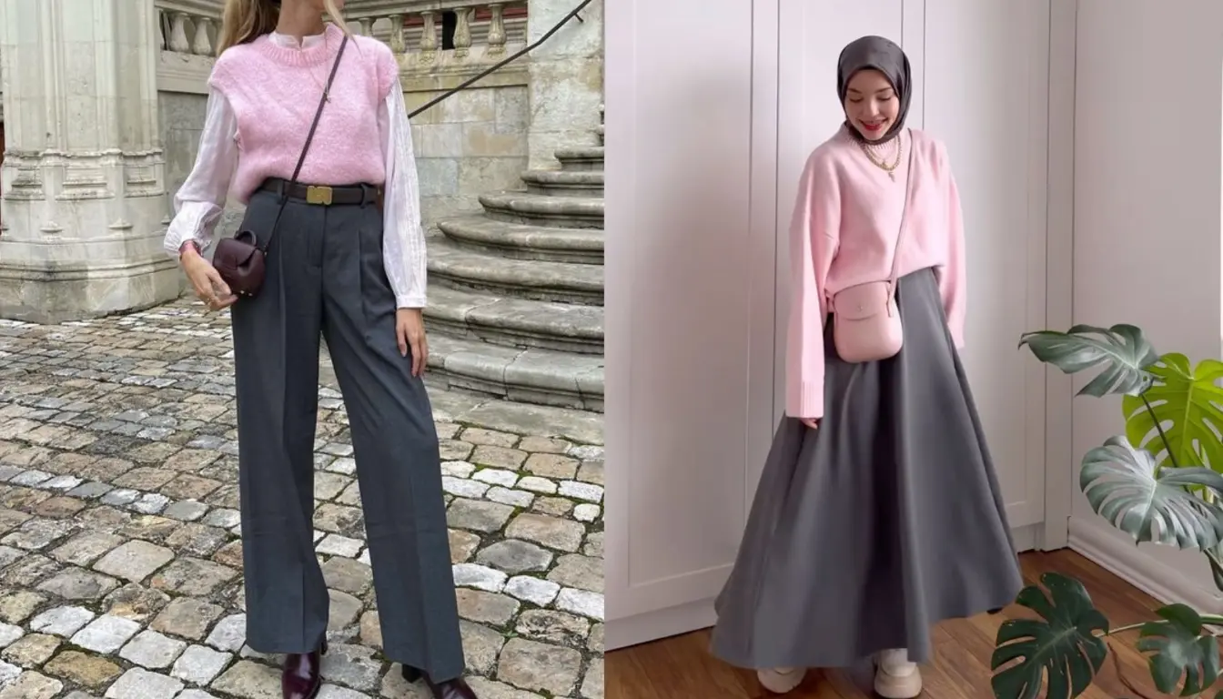 Perpaduan Soft Pink dan Abu Abu Perpaduan Soft Pink dan Abu-Abu