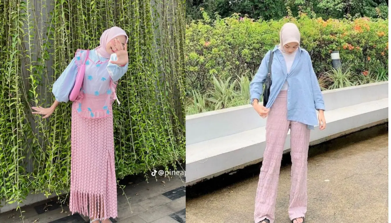 Perpaduan Soft Pink dan Biru Perpaduan Soft Pink dan Biru