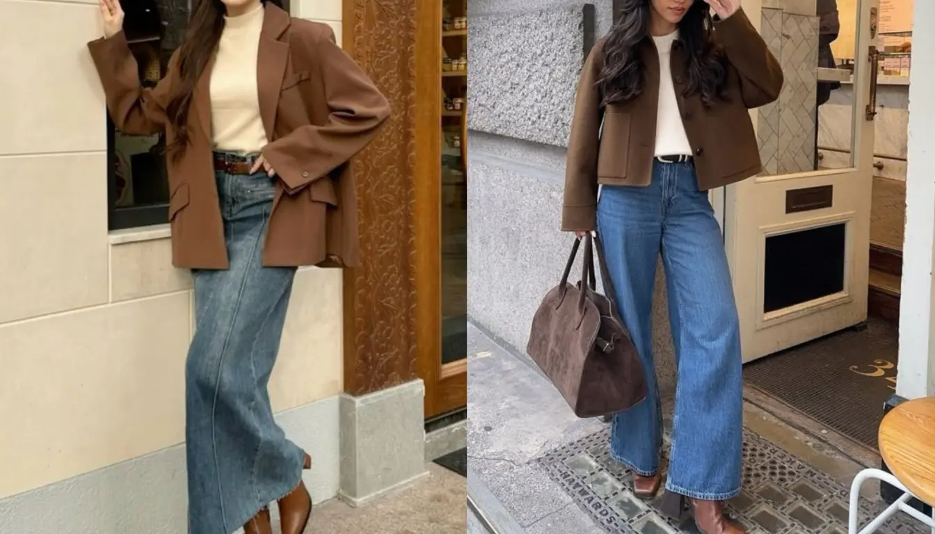 Perpaduan Cappucino dan Denim (sumber: pinterest)