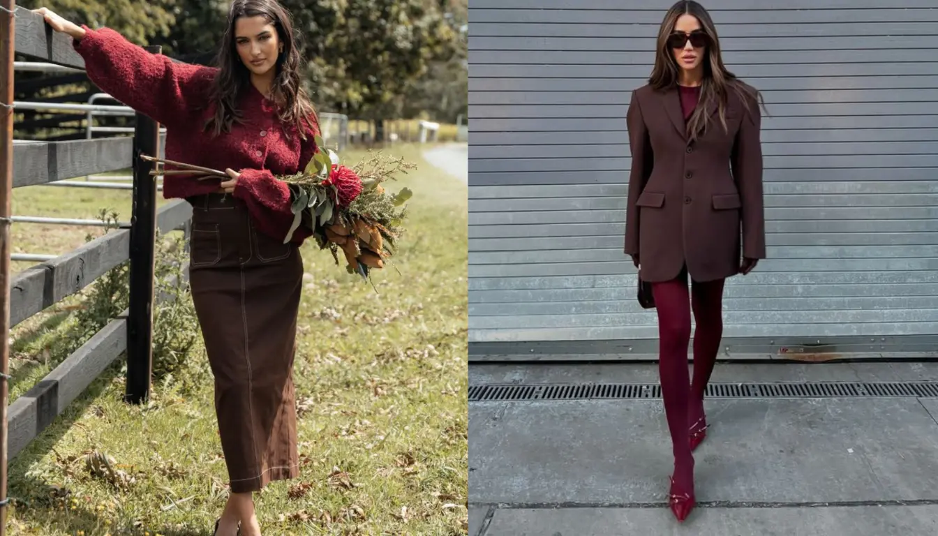 Perpaduan Warna Cappucino dan Maroon (sumber: pinterest)