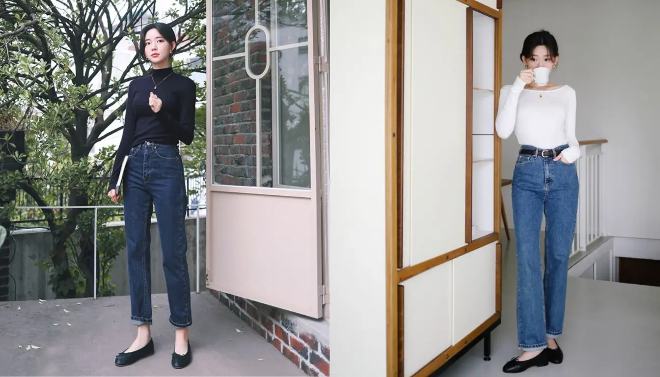 Styling Flat Shoes dengan Fitted Top Styling Flat Shoes dengan Fitted Top
