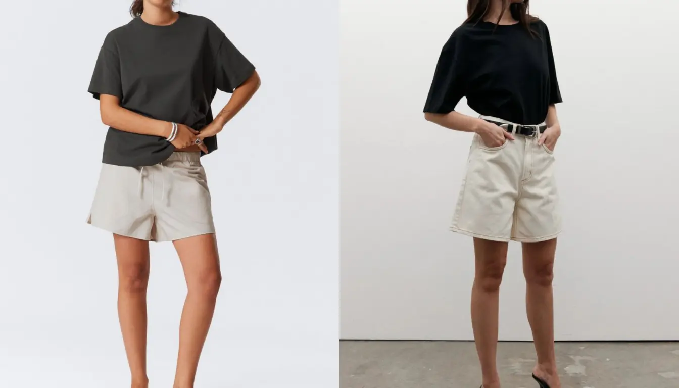 Kaos Boxy dan Short Pants