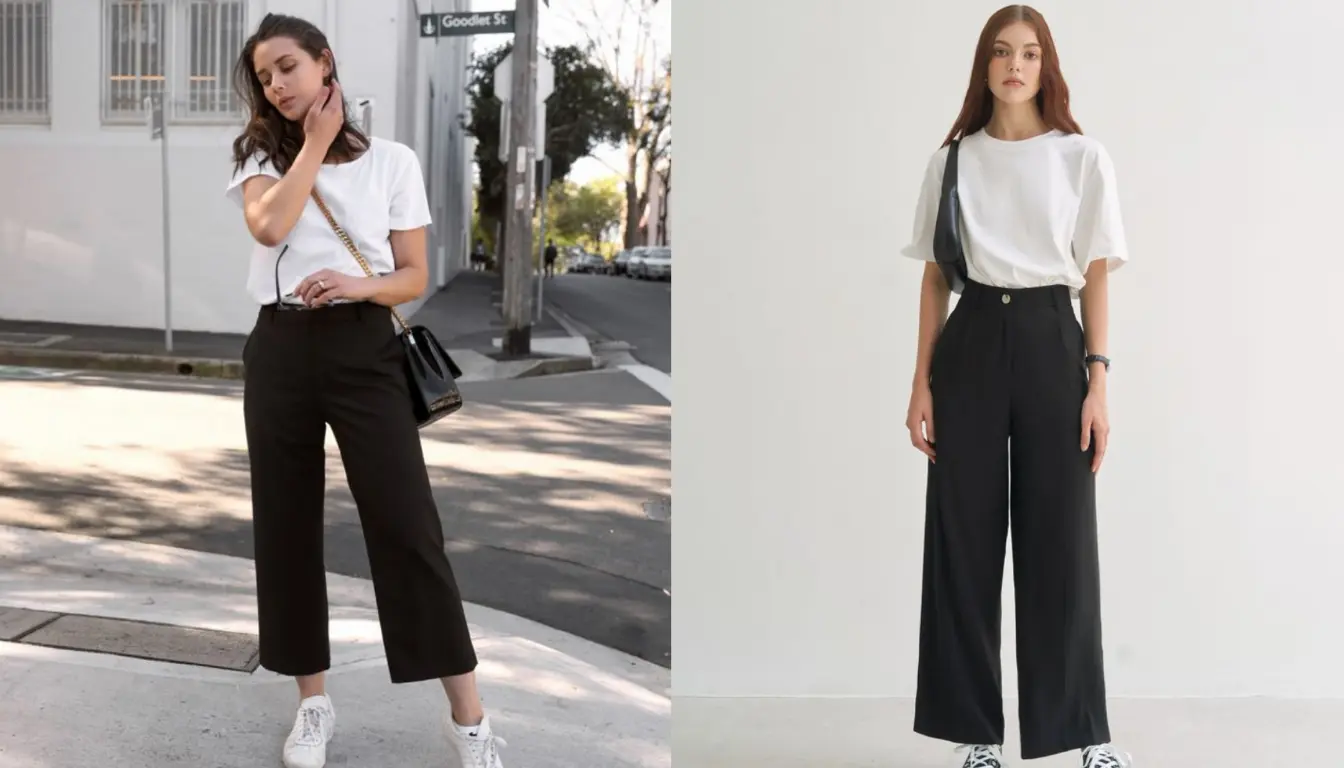 Kaos Putih dan Celana Baggy Pants