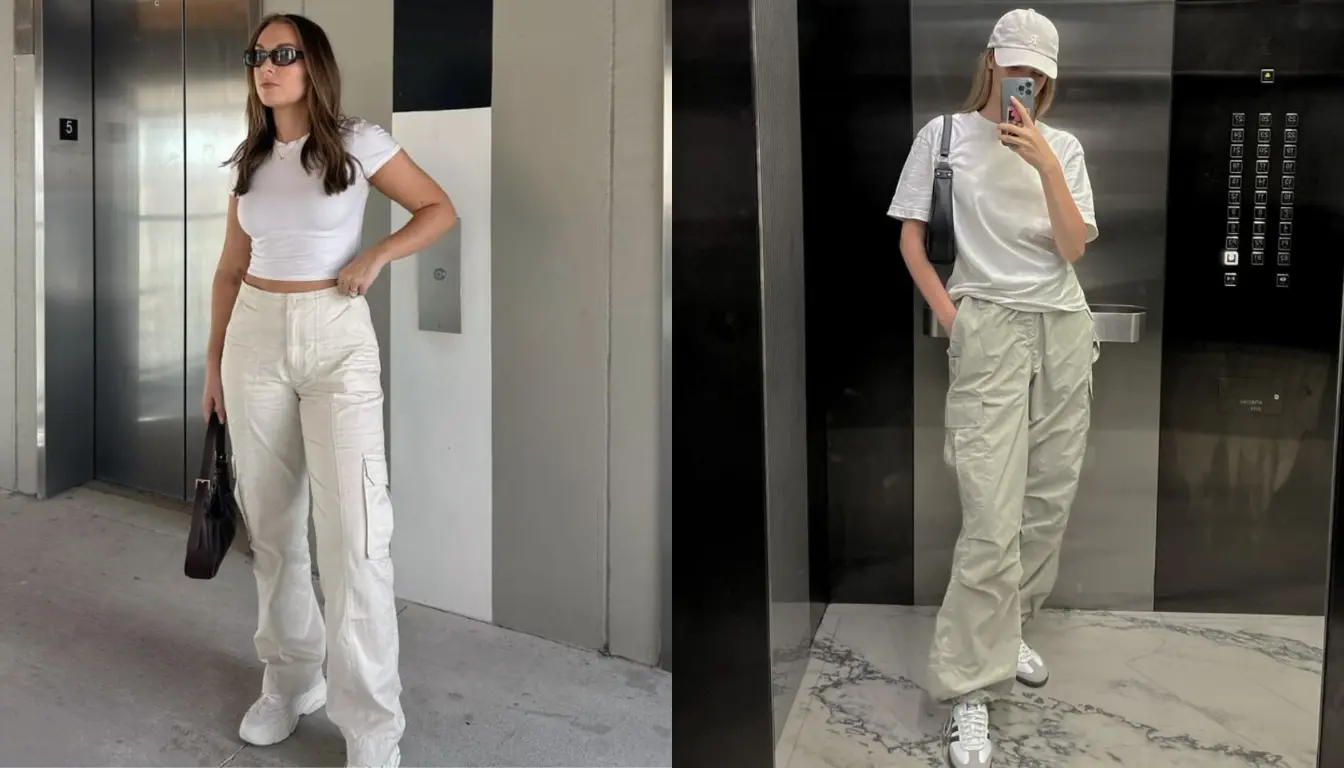 Kaos Putih dan Celana Cargo