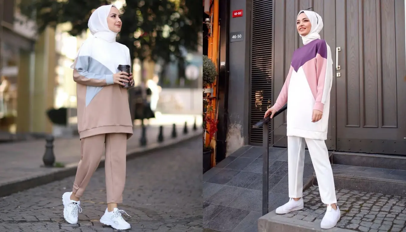 Outfit Jogging Hijab Setelan Training Fleece Outfit Jogging Hijab Setelan Training Fleece
