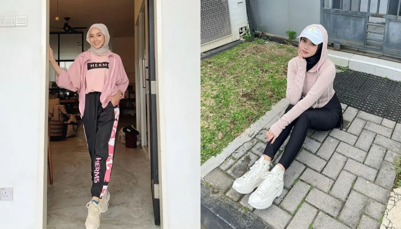 Outfit Jogging Hijab Zipper Fleece dan Track Pants Outfit Jogging Hijab Zipper Fleece dan Track Pants