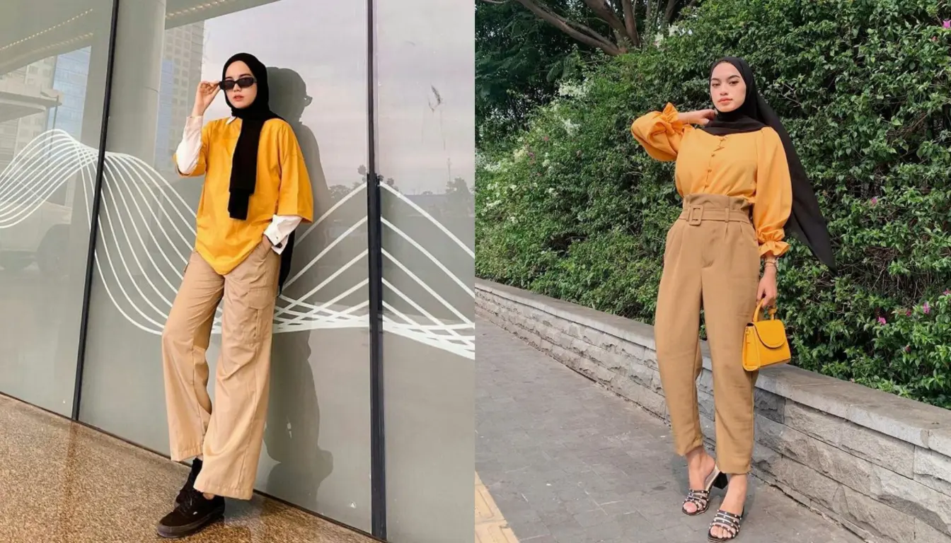 Baju Mustard Cocok dengan Jilbab Warna Apa? Coba Jilbab Hitam