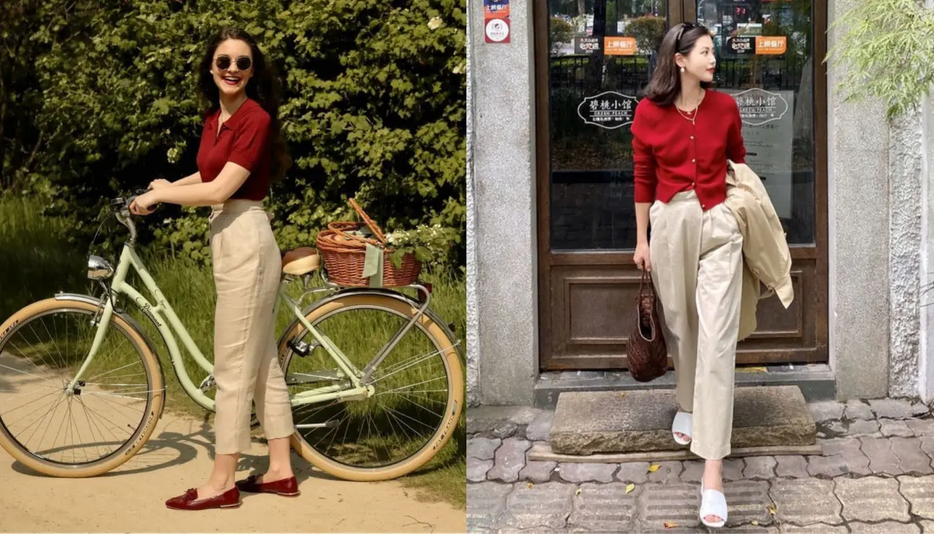 Baju Merah Cocok dengan Celana Warna Apa? Coba Celana Beige Baju Merah Cocok dengan Celana Warna Apa? Coba Celana Beige