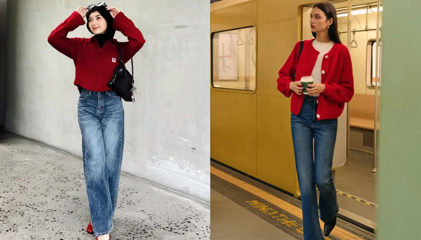 Baju Merah Cocok dengan Celana Warna Apa? Coba Celana Denim Baju Merah Cocok dengan Celana Warna Apa? Coba Celana Denim