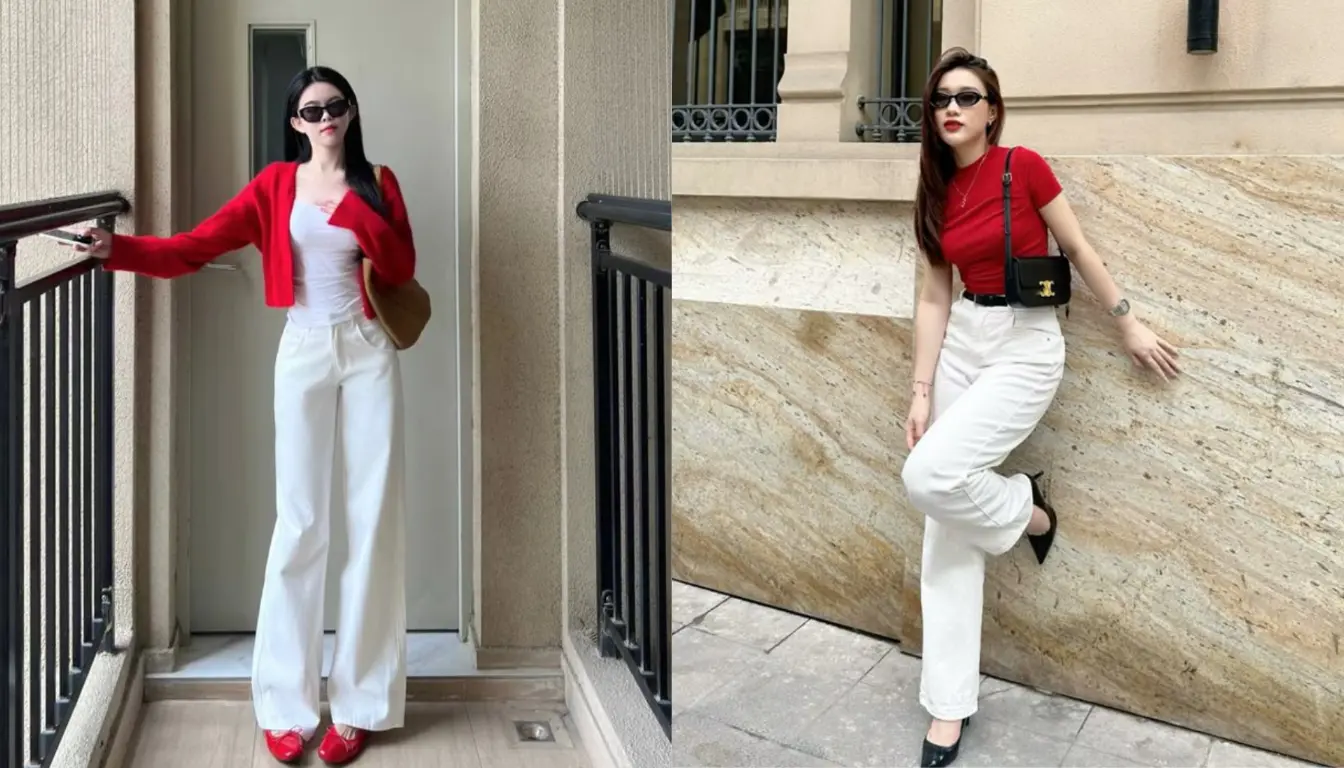Baju Merah Cocok dengan Celana Warna Apa? Coba Celana Putih Baju Merah Cocok dengan Celana Warna Apa? Coba Celana Putih