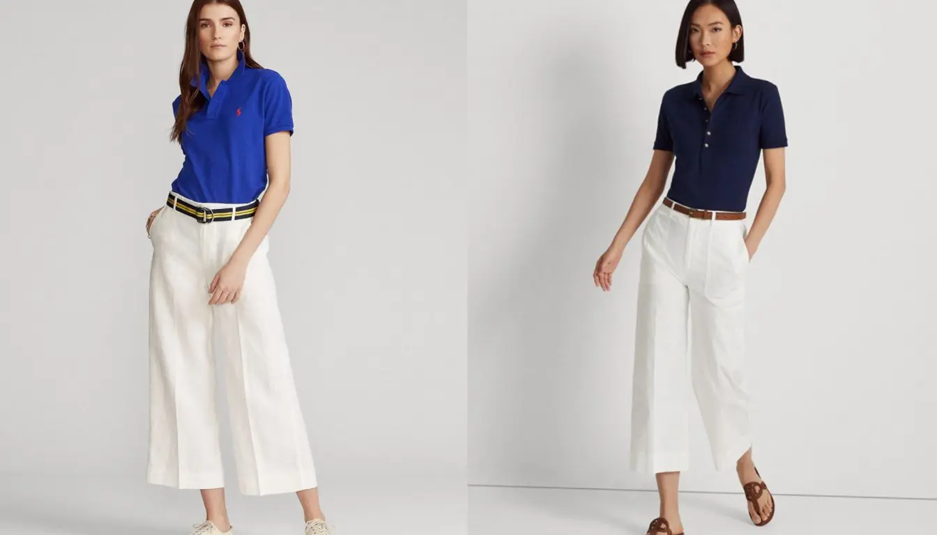 Collar T Shirt dan Wide Leg Pants