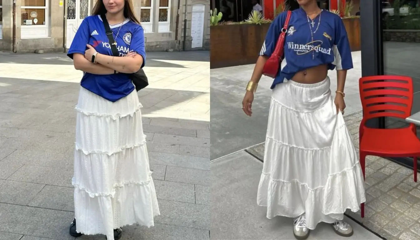 Kaos Warna Biru Dongker dengan Ruffle Skirt Kaos Warna Biru Dongker dengan Ruffle Skirt