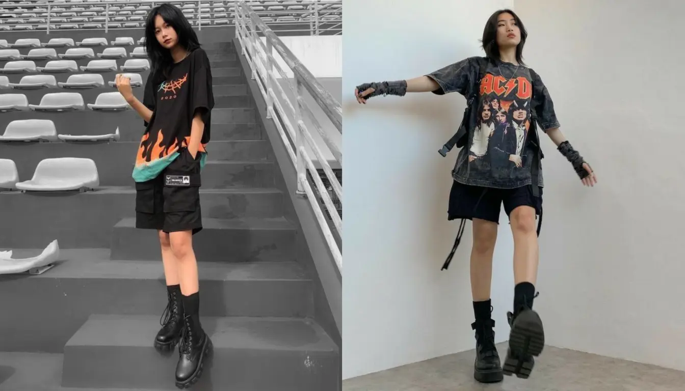 Perpaduan Kaos Grafis dan Short Cargo