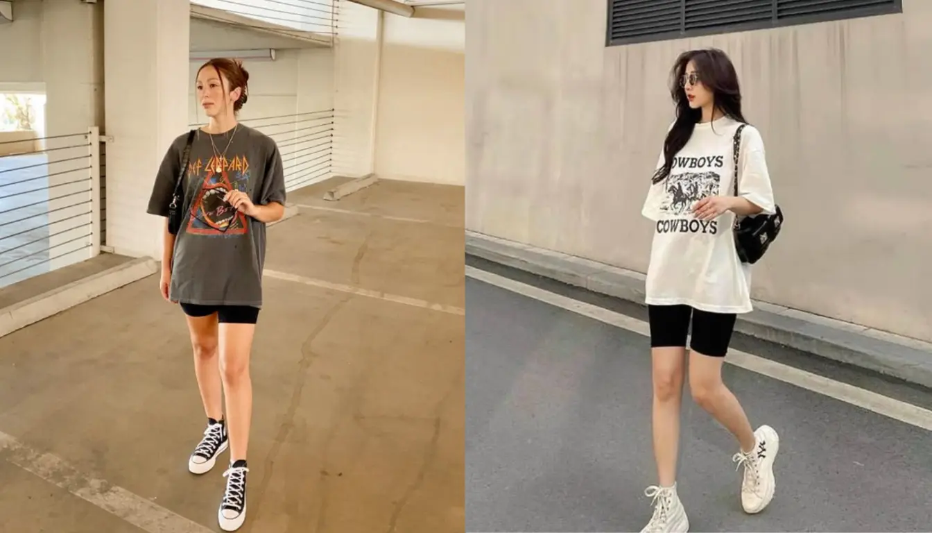 Perpaduan Vintage T shirt dan Short Pants Perpaduan Vintage T shirt dan Short Pants