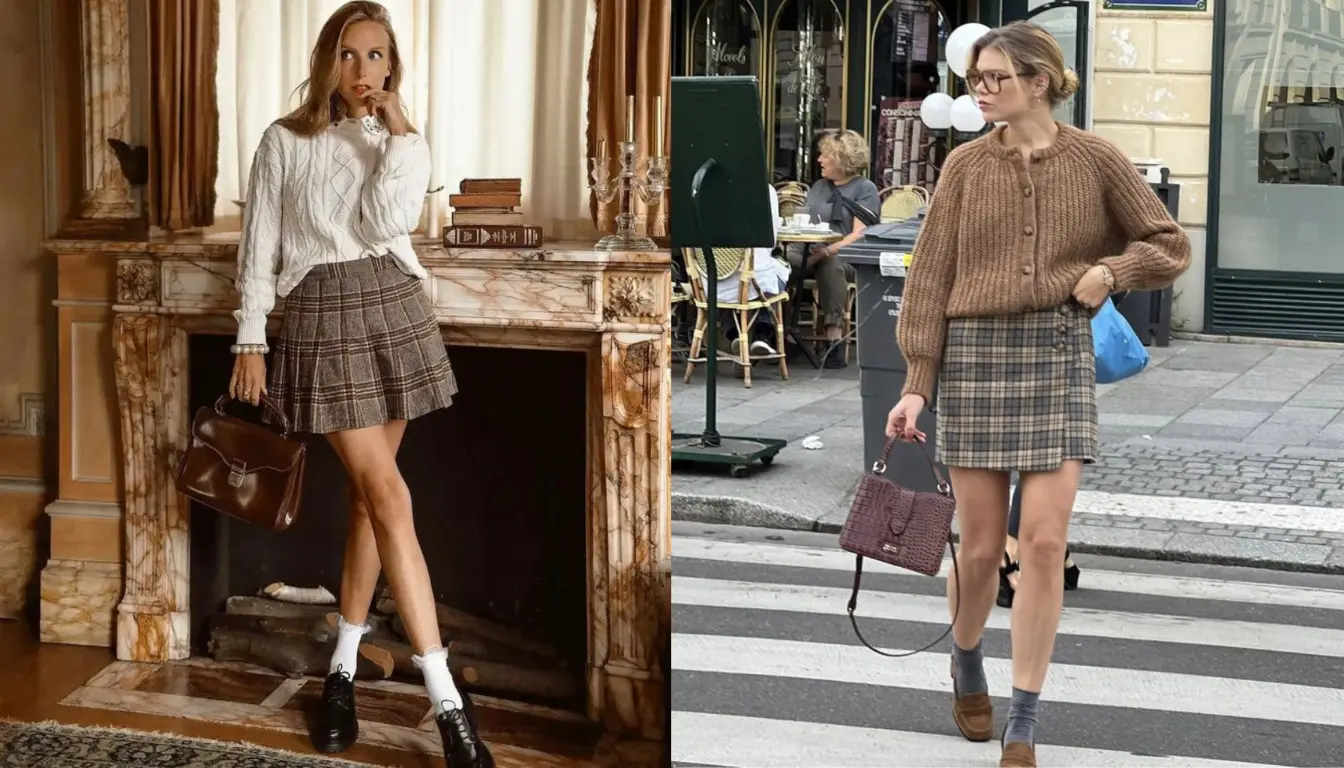 Sweater dan Rok Tartan (Preppy Style) Sweater dan Rok Tartan (Preppy Style)