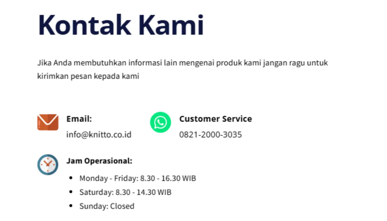 Cara Cek Stok dan Warna Kain Knitto Lewat Admin Whatsapp