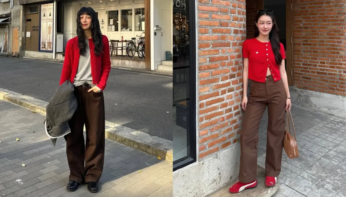 Coklat Mahogany dan Merah Coklat Mahogany dan Merah