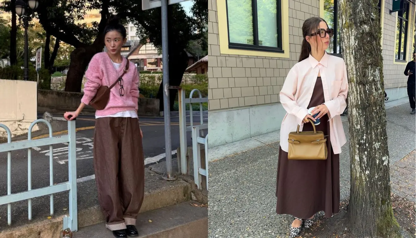 Coklat Mahogany dan Soft Pink Coklat Mahogany dan Soft Pink