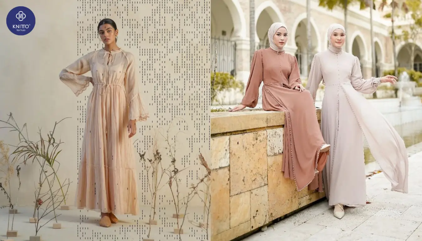 Tren Busana dan Warna Lebaran 2026 Dress Flowing Earth Tone