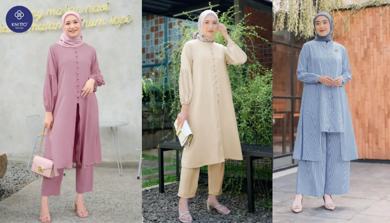 Tren Busana dan Warna Lebaran 2026 Tunik dan Celana Set