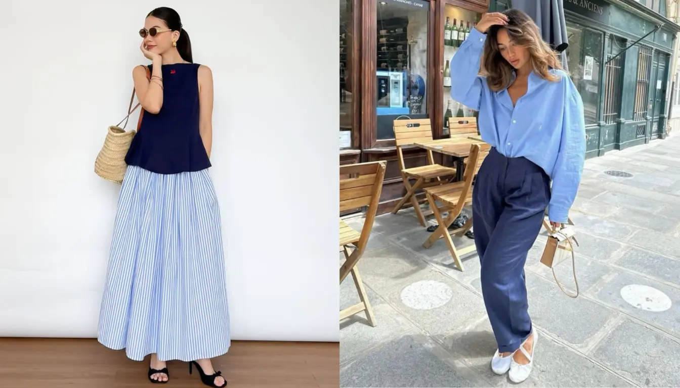 Warna Biru Muda dan Navy