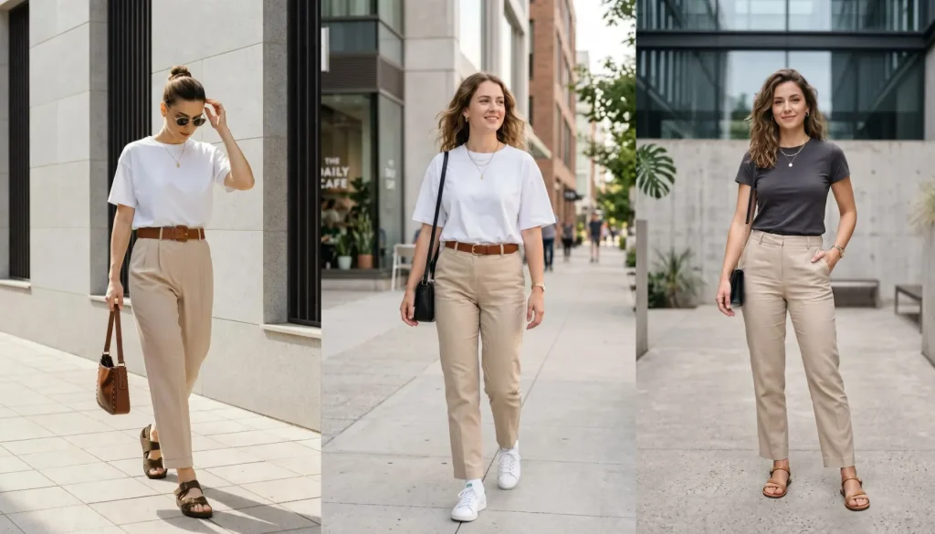 Outfit kaos dengan chino pants